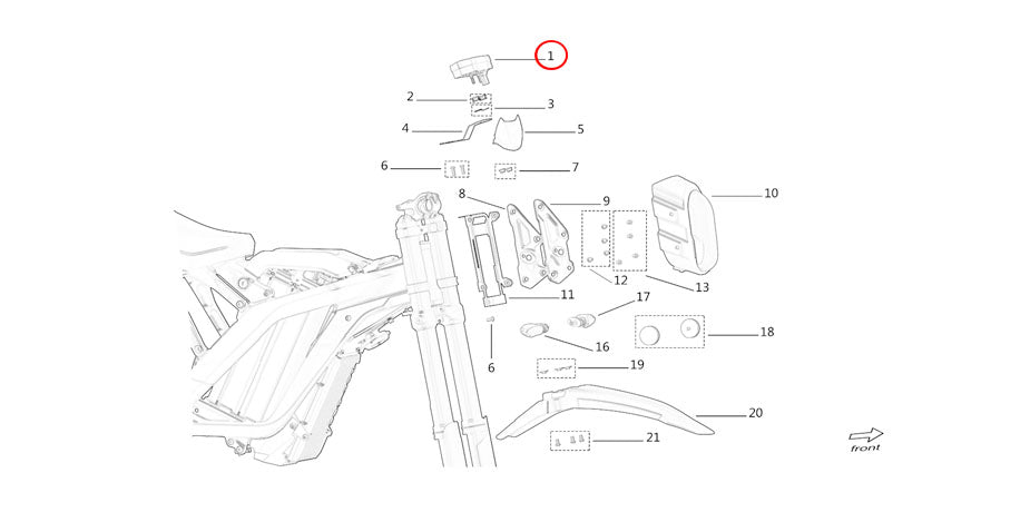 Light Bee L1e Version Speedometer and Headlight