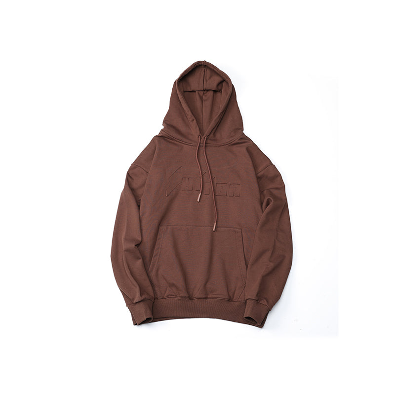 Embossed Hooded Sweatshirt