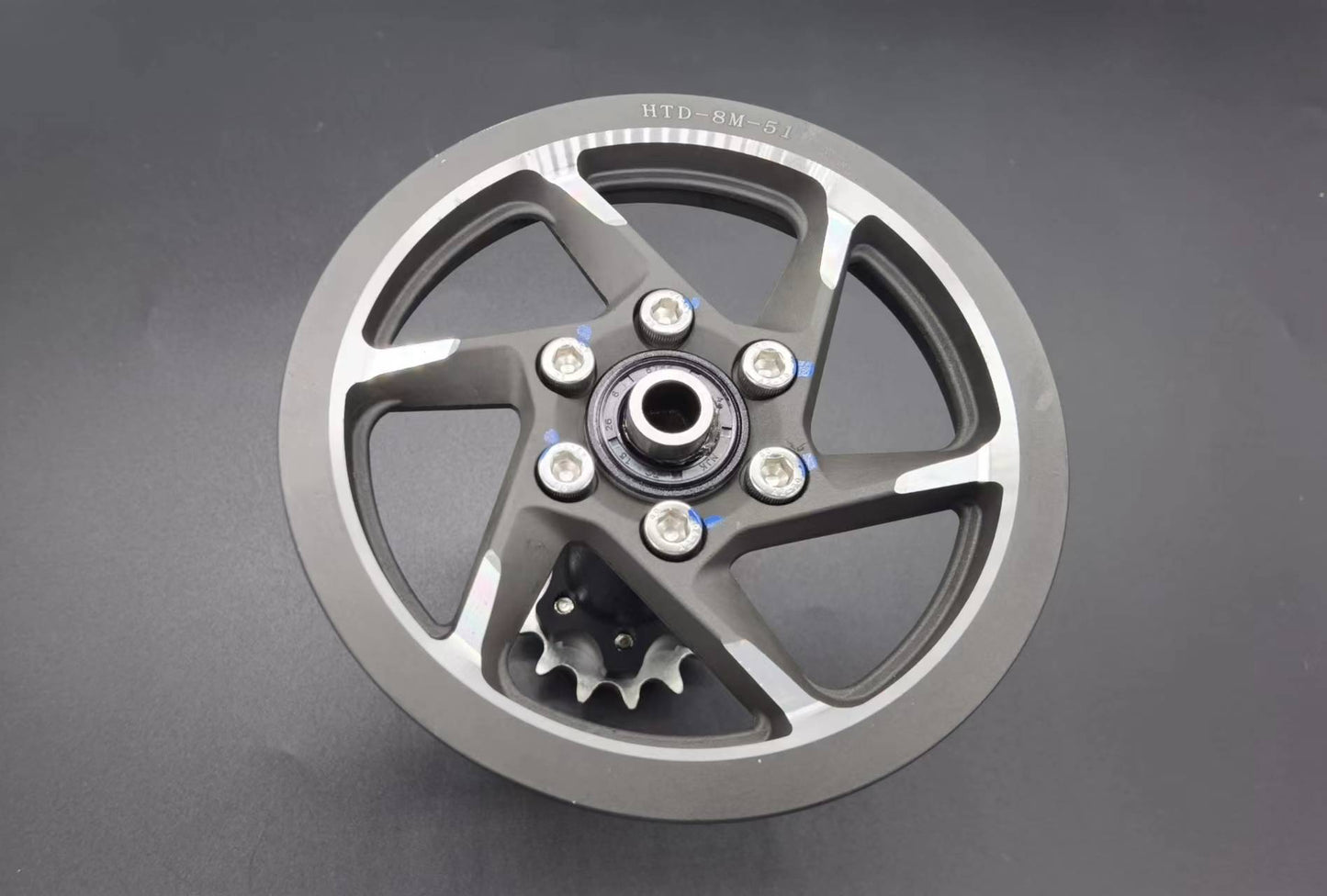 Sur-ron light bee Mid. Shaft Sleeve + Power Output Shaft Sprocket (14T) + Rr. Belt Pulley
